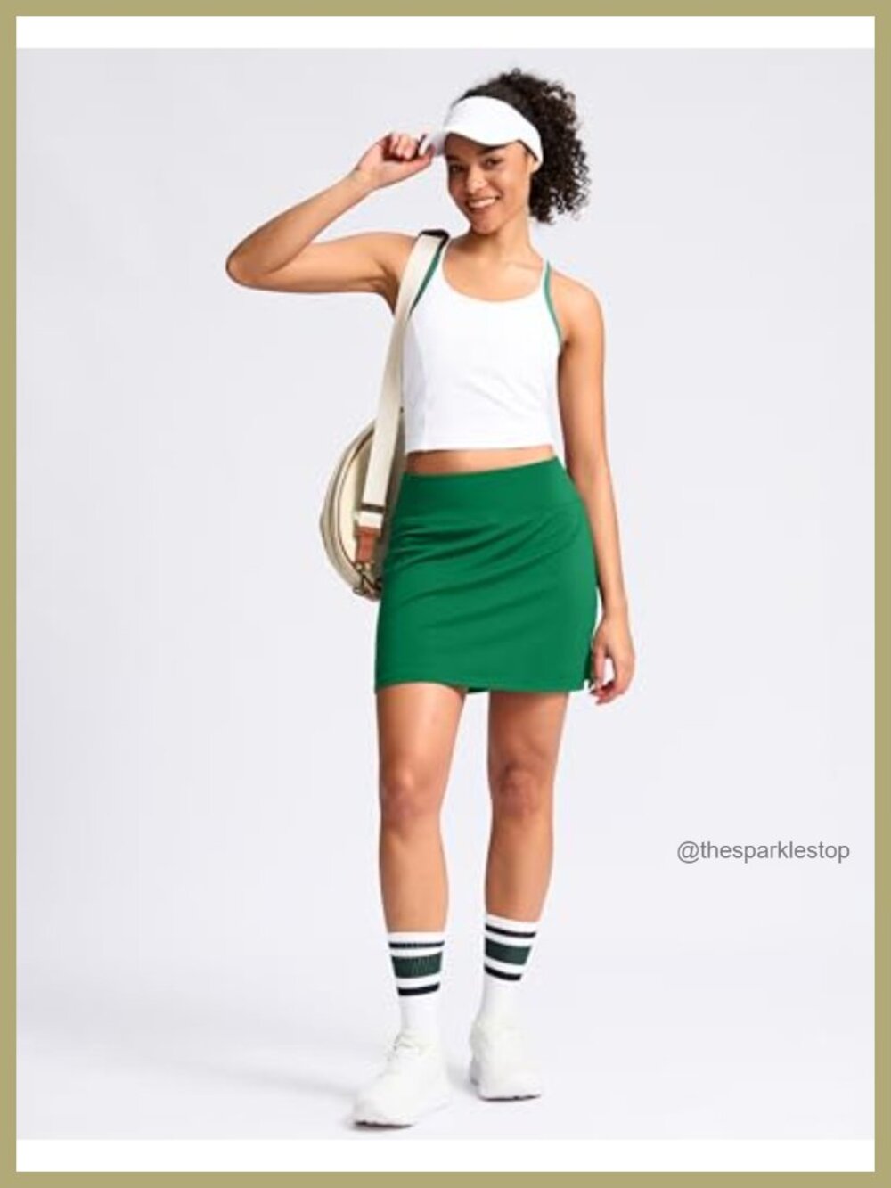 Women's Skort with Pockets | High Waisted Athletic Tennis Skirt, 16" A-Line - Picture 2 of 6
